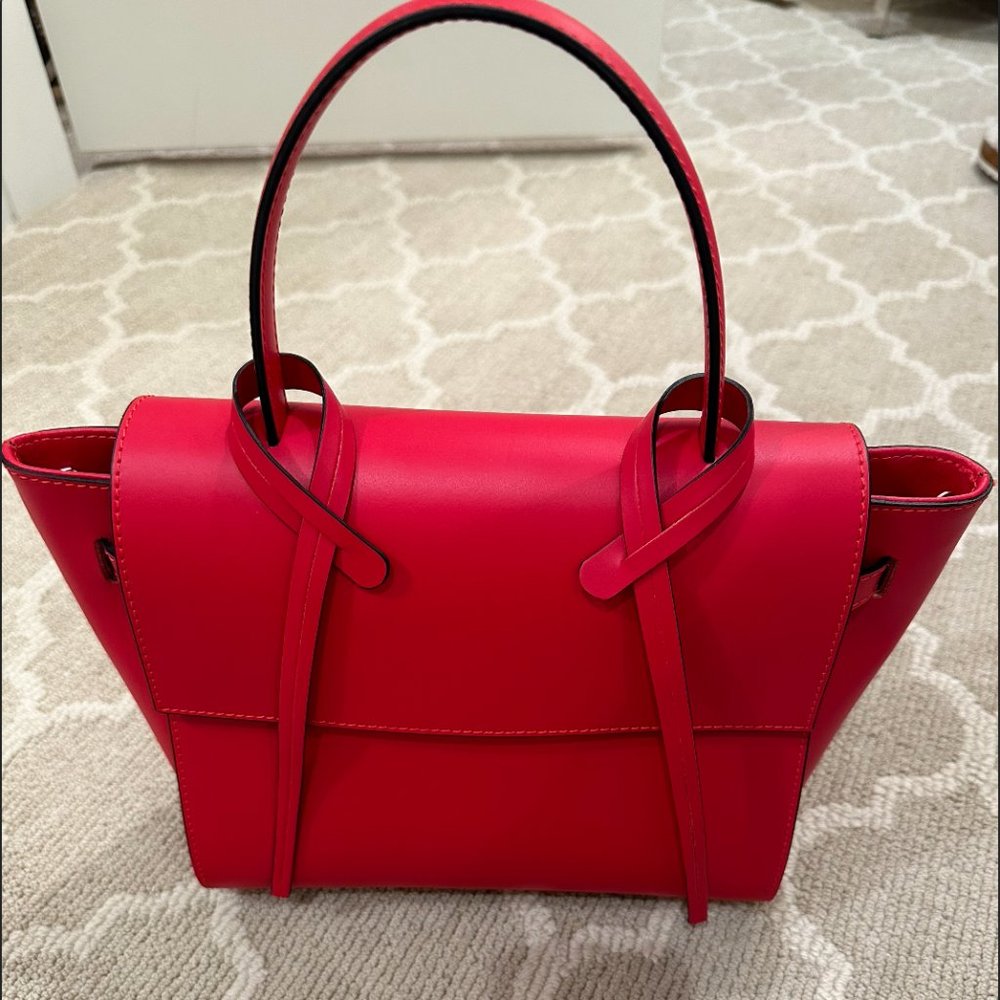 red satchel bag (real leather - purchased in Italy)